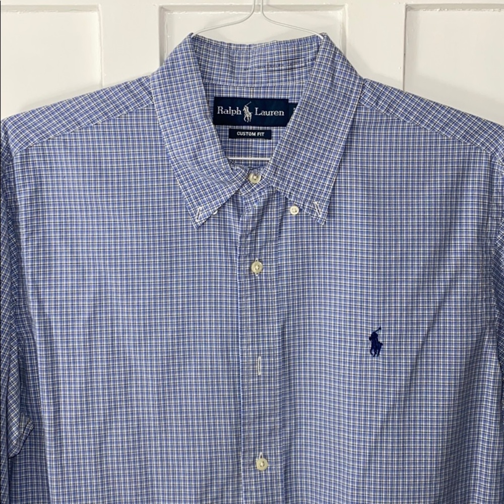 Blue Plaid Ralph Lauren Button Down Shirt